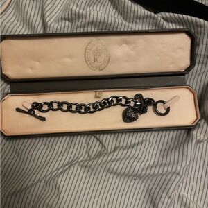 Black and crystal vintage juicy couture bracelet